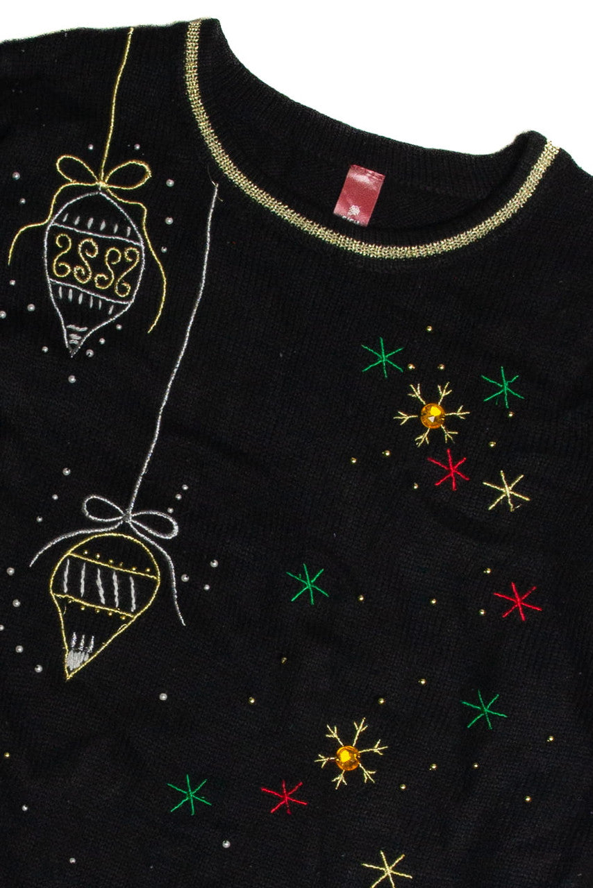 Vintage Black Ugly Christmas Sweater 62737