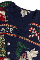 Vintage Blue Ugly Christmas Cardigan 62707