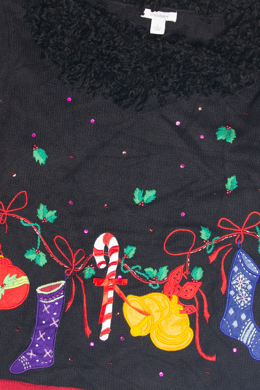 Vintage Black Ugly Christmas Pullover 63165