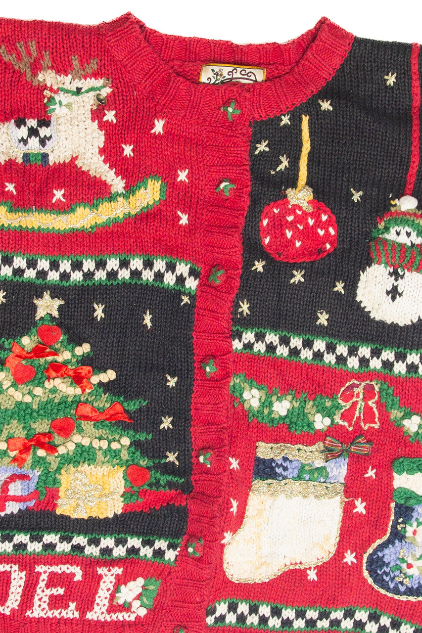 Vintage Red Ugly Christmas Cardigan 63154