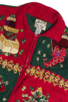 Vintage Red Ugly Christmas Cardigan 60964