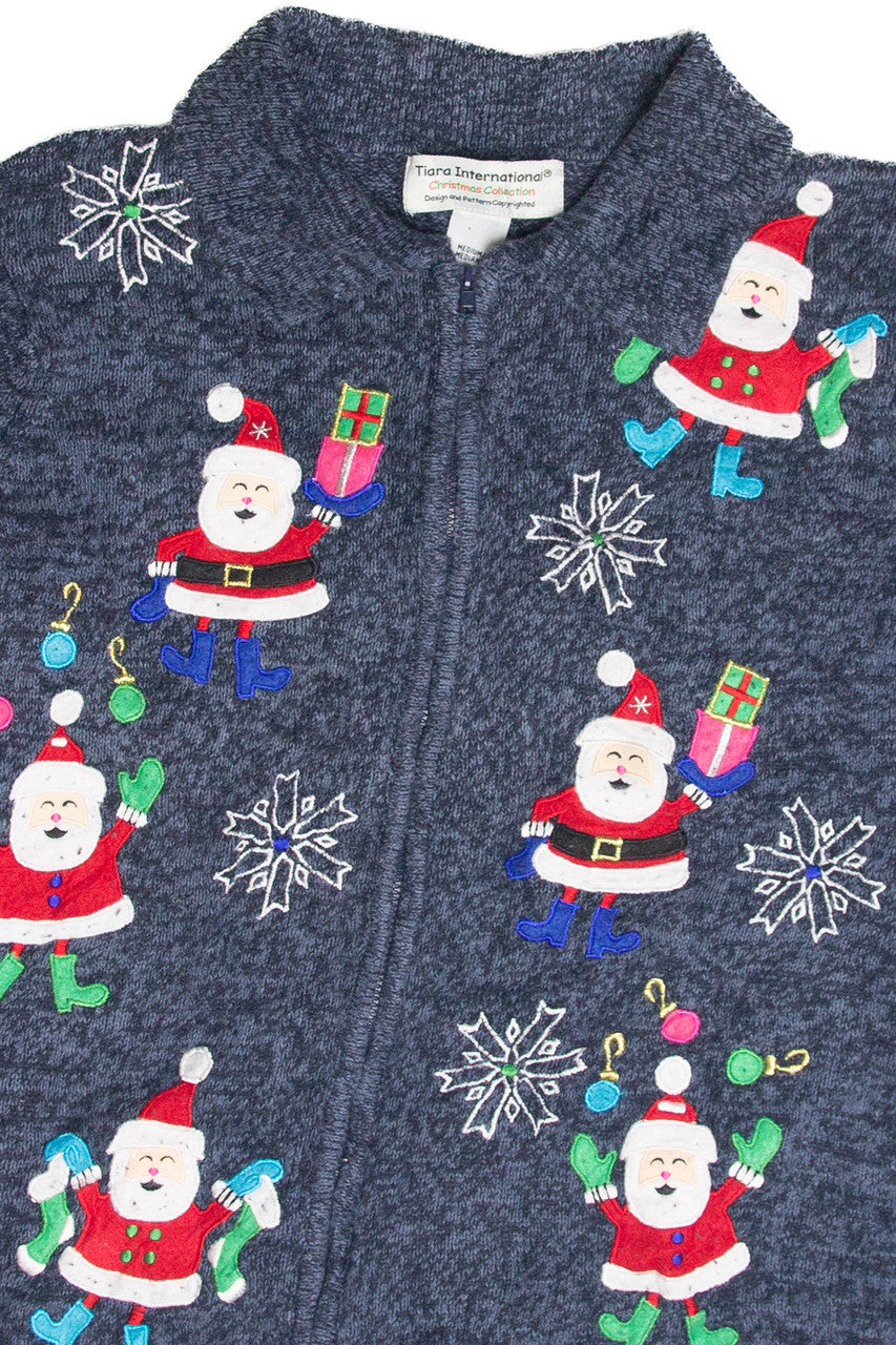 Vintage Blue Ugly Christmas Cardigan 63320