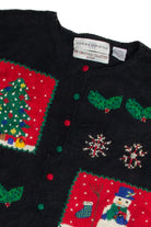 Vintage Black Ugly Christmas Cardigan 62602