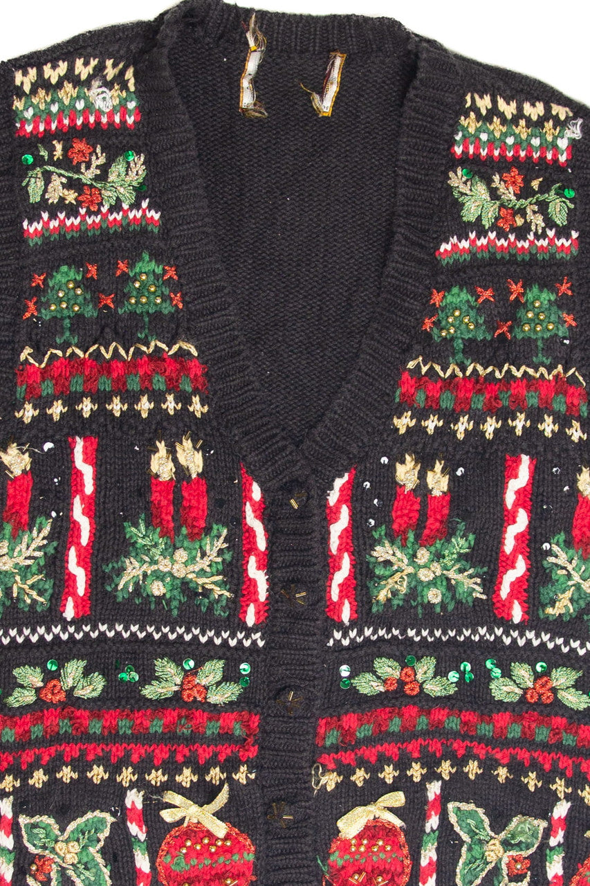 Vintage Black Ugly Christmas Vest 63003