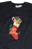 Vintage Black Stocking Holiday Sweatshirt