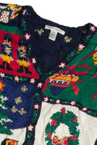 Vintage Blue Ugly Christmas Cardigan 59840