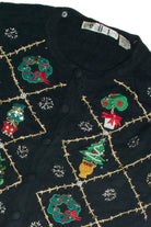 Vintage Black Ugly Christmas Cardigan 59980