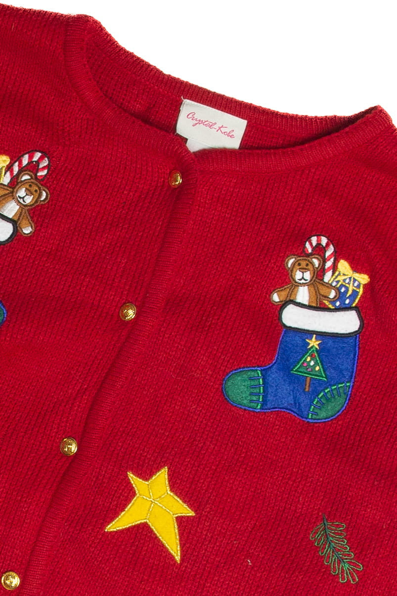 Vintage Red Ugly Christmas Cardigan 62409