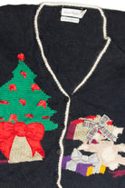 Vintage Black Ugly Christmas Cardigan 63324