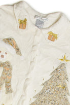 Vintage White Ugly Christmas Cardigan 59693
