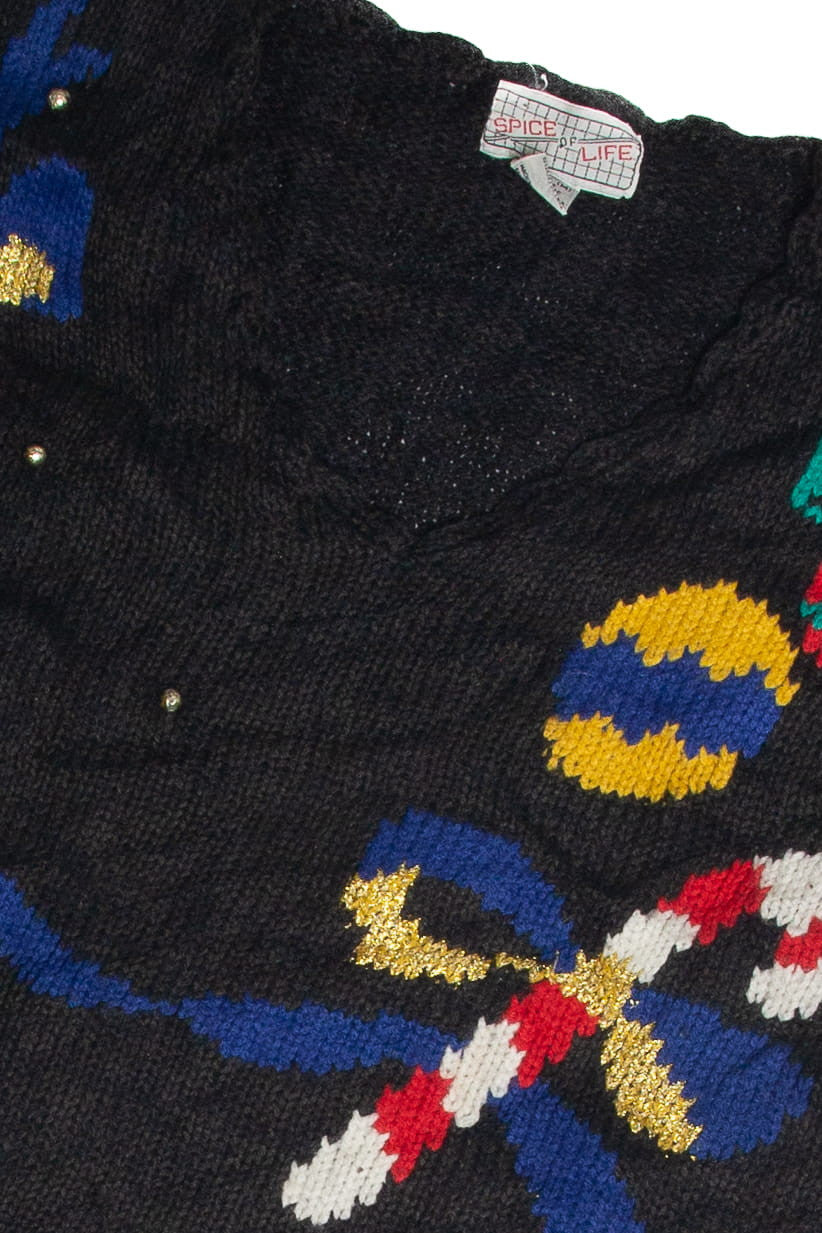 Vintage Black Ugly Christmas Cardigan 59894