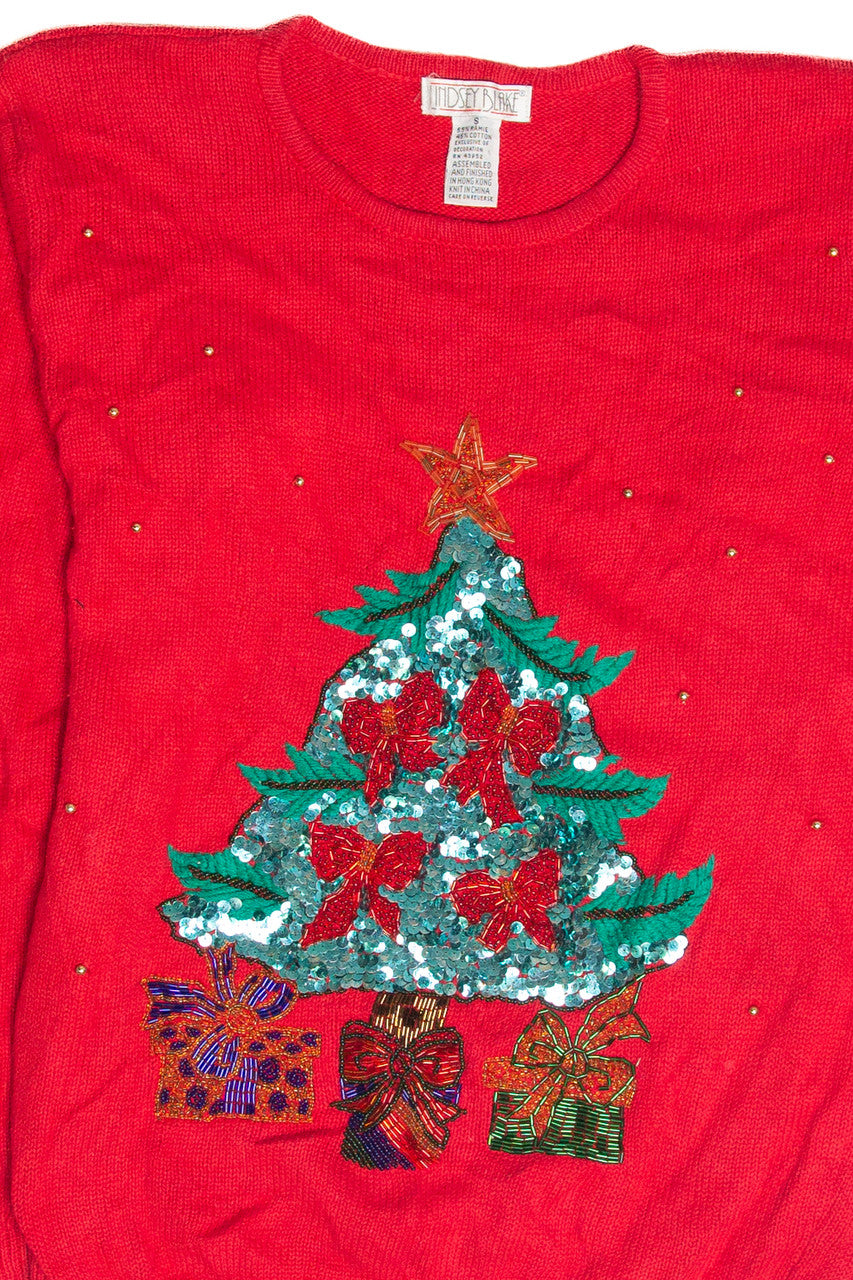 Vintage Red Ugly Christmas Pullover 63271