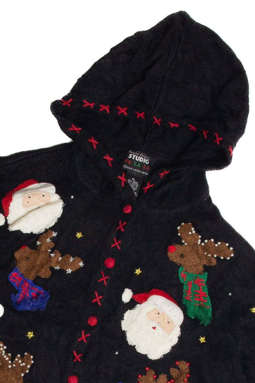 Vintage Black Ugly Christmas Cardigan 62467