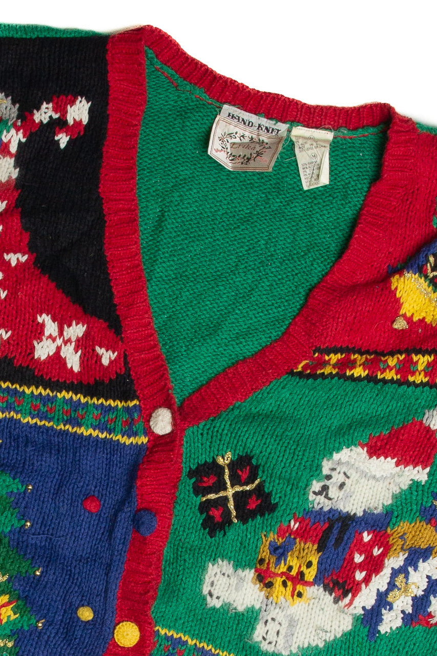 Vintage Green Ugly Christmas Cardigan 62812