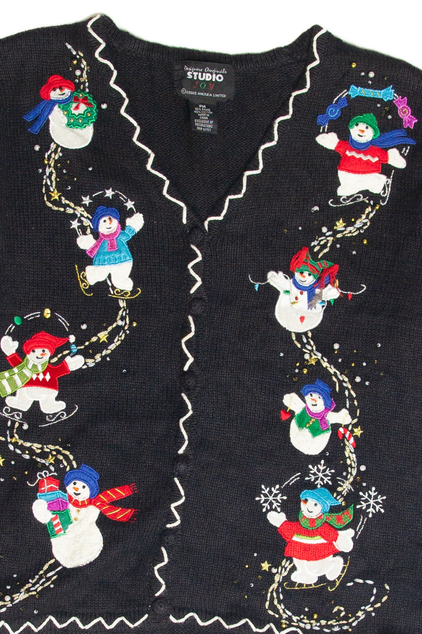 Vintage Black Ugly Christmas Cardigan 63031
