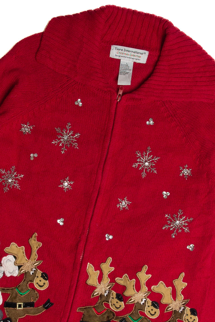 Vintage Red Ugly Christmas Cardigan 62749