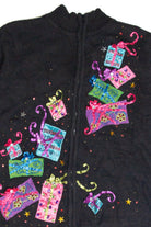Vintage Black Ugly Christmas Cardigan 63448