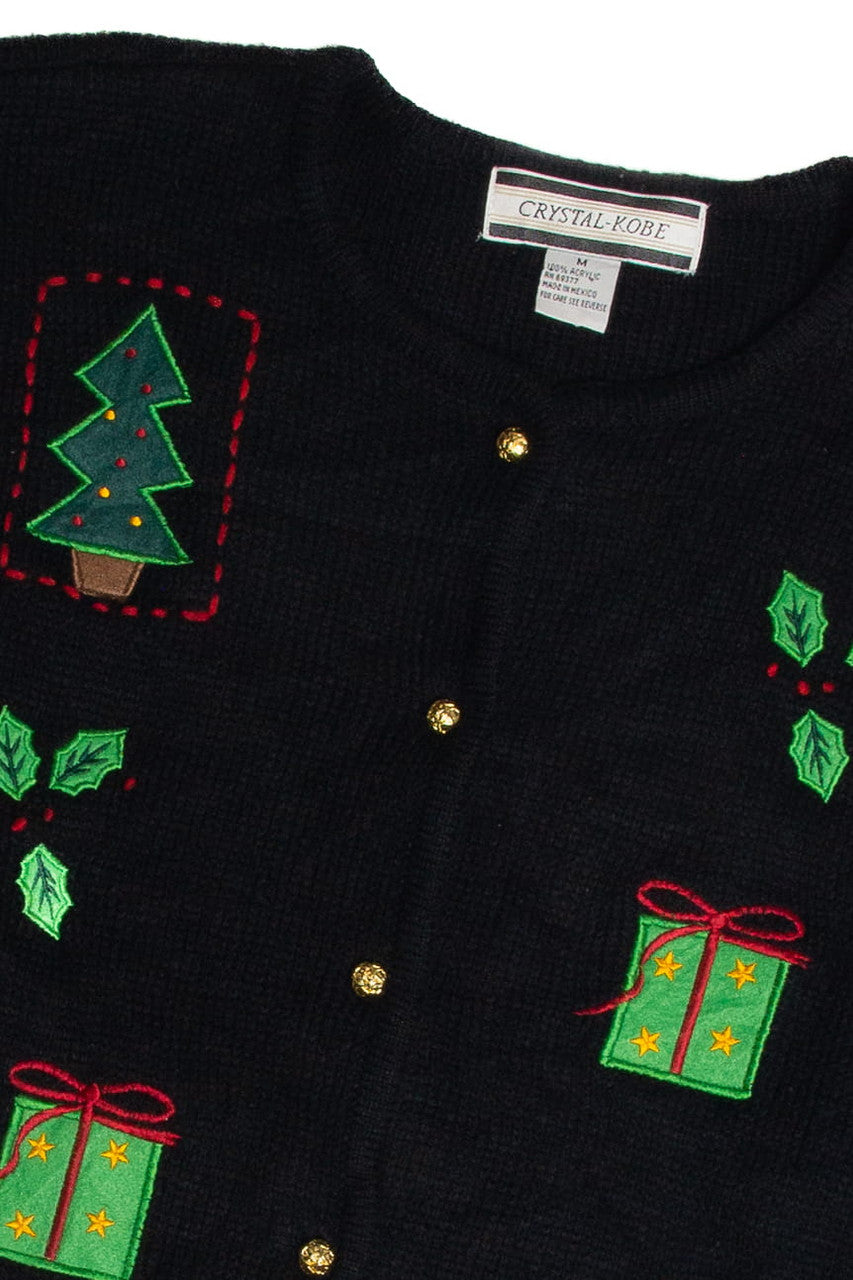 Vintage Black Ugly Christmas Cardigan 62644