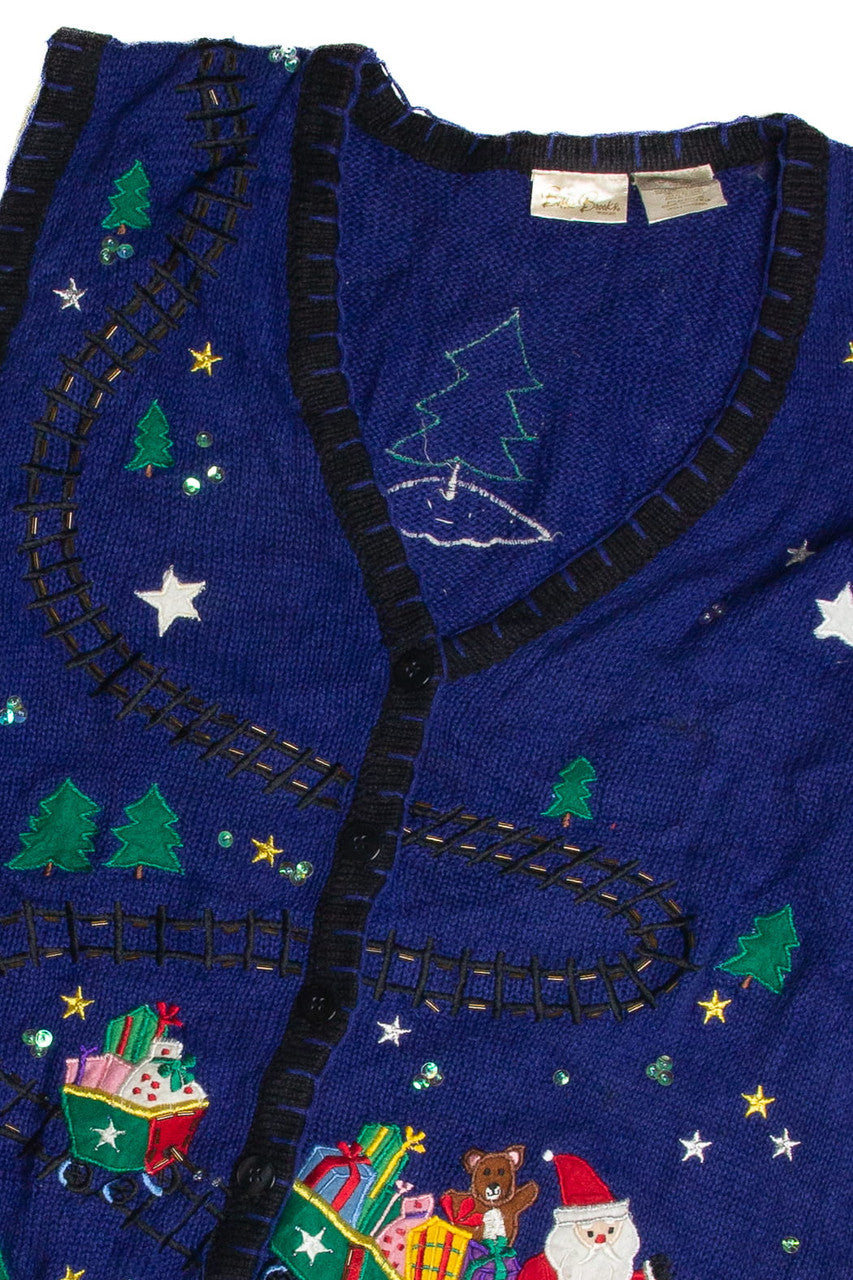 Vintage Blue Ugly Christmas Vest 62292