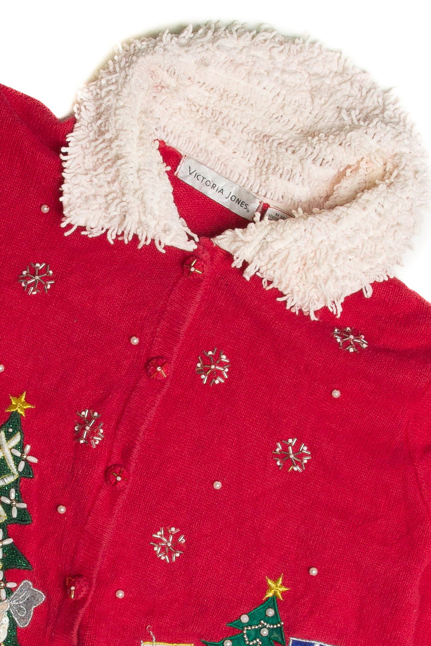 Vintage Red Ugly Christmas Cardigan 62403