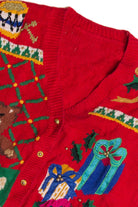 Vintage Red Ugly Christmas Cardigan 59638