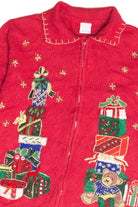 Vintage Red Ugly Christmas Cardigan 63213