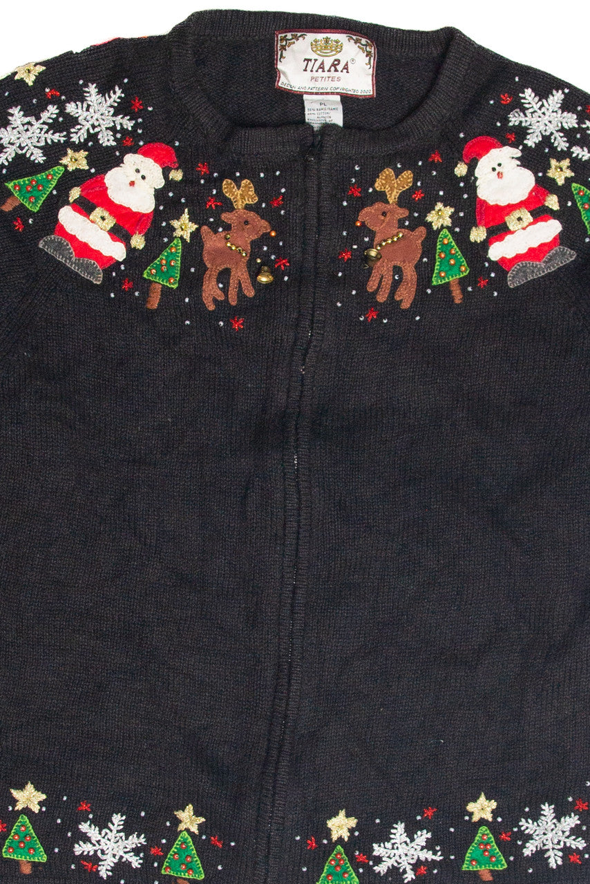 Vintage Black Ugly Christmas Cardigan 63435