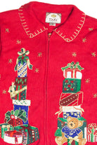 Vintage Red Ugly Christmas Cardigan 63431