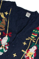 Vintage Blue Ugly Christmas Cardigan 59873