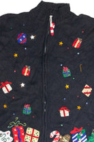 Vintage Black Ugly Christmas Cardigan 63327