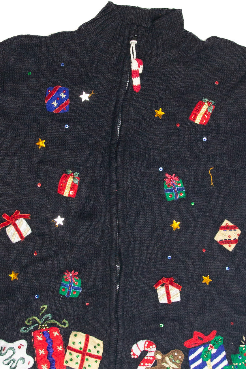 Vintage Black Ugly Christmas Cardigan 63327