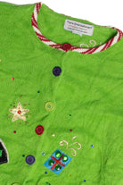 Vintage Green Ugly Christmas Cardigan 59953