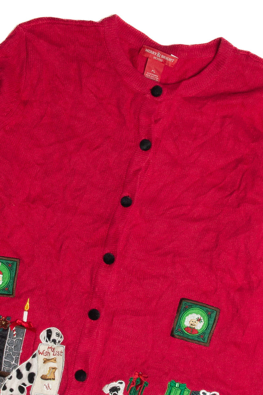 Vintage Red Ugly Christmas Cardigan 62572