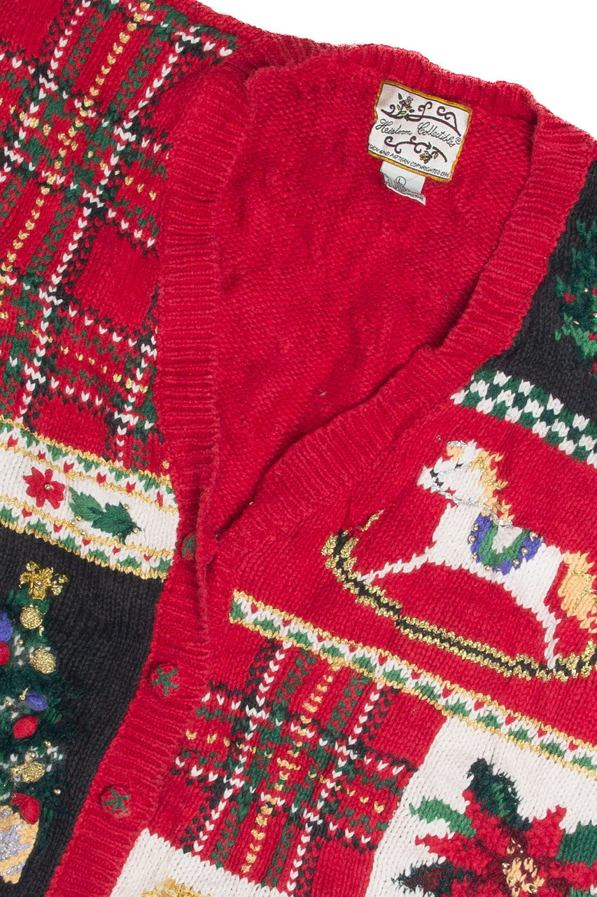 Vintage Red Ugly Christmas Cardigan 62428
