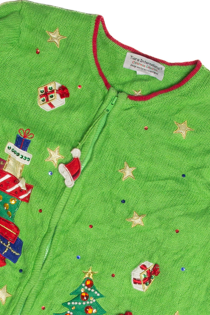 Vintage Green Ugly Christmas Cardigan 59824