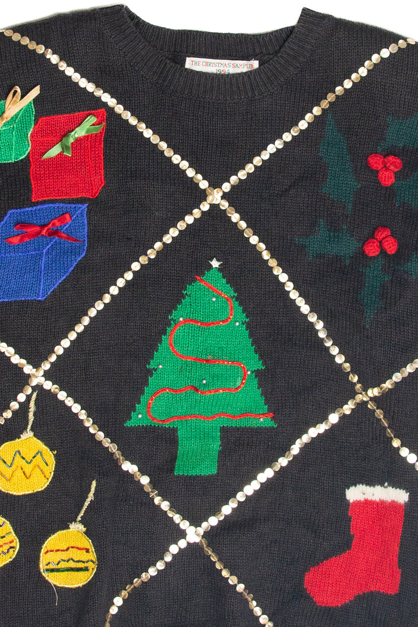 Vintage Black Ugly Christmas Pullover 63321
