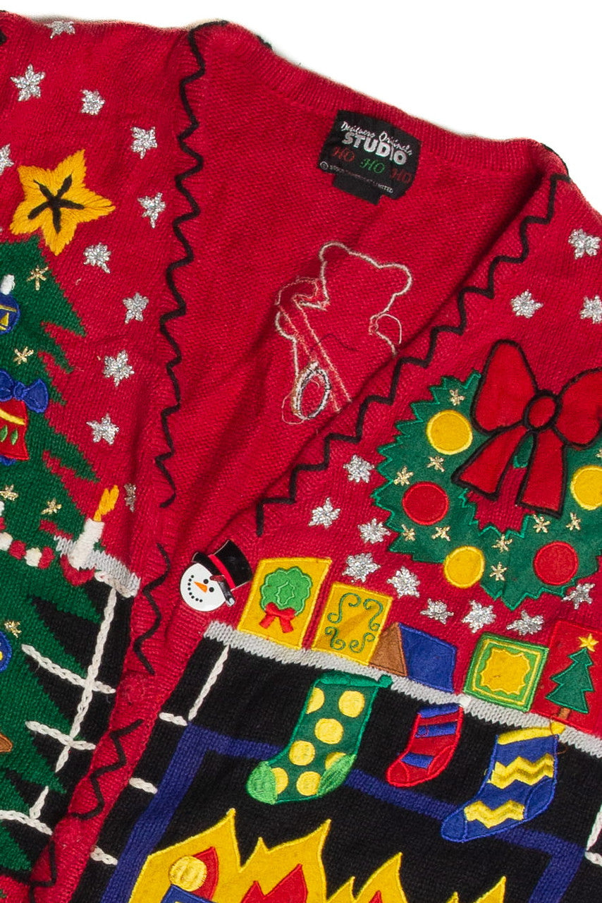 Vintage Red Ugly Christmas Vest 59732