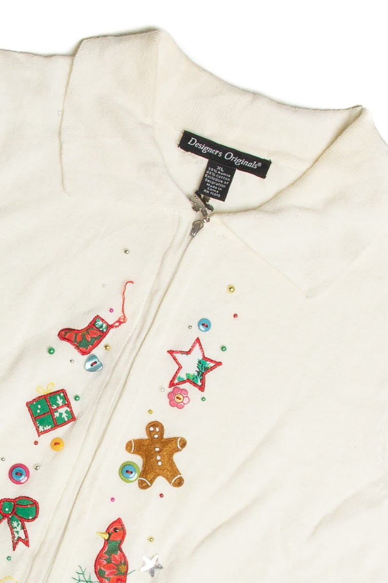 Vintage White Ugly Christmas Vest 62299