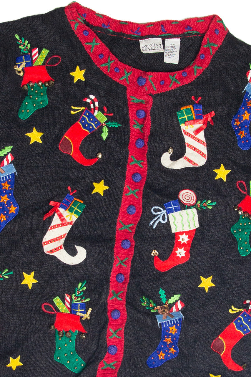 Vintage Black Ugly Christmas Cardigan 63101
