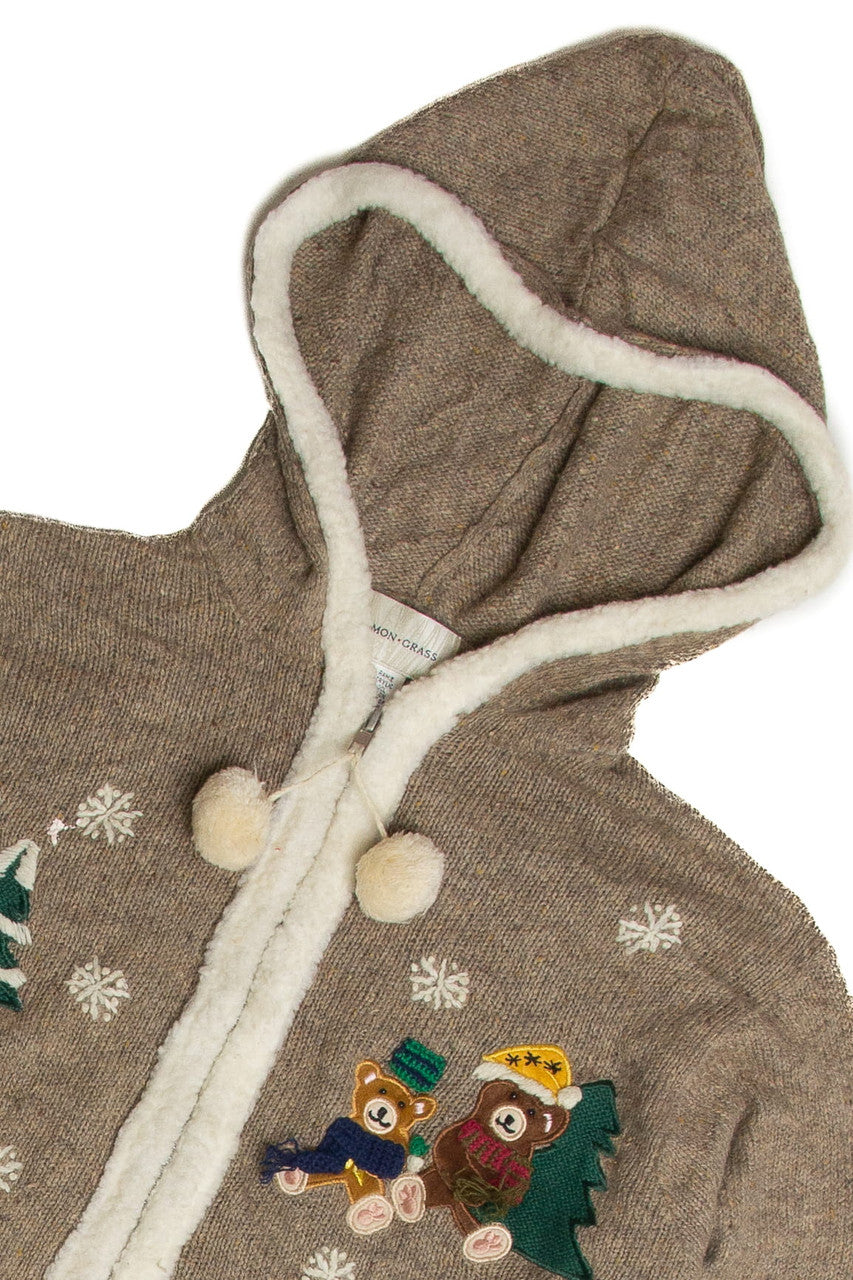 Vintage Brown Ugly Christmas Cardigan 62827