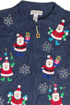 Vintage Blue Ugly Christmas Cardigan 63377