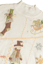 Vintage White Ugly Christmas Sweater 62708