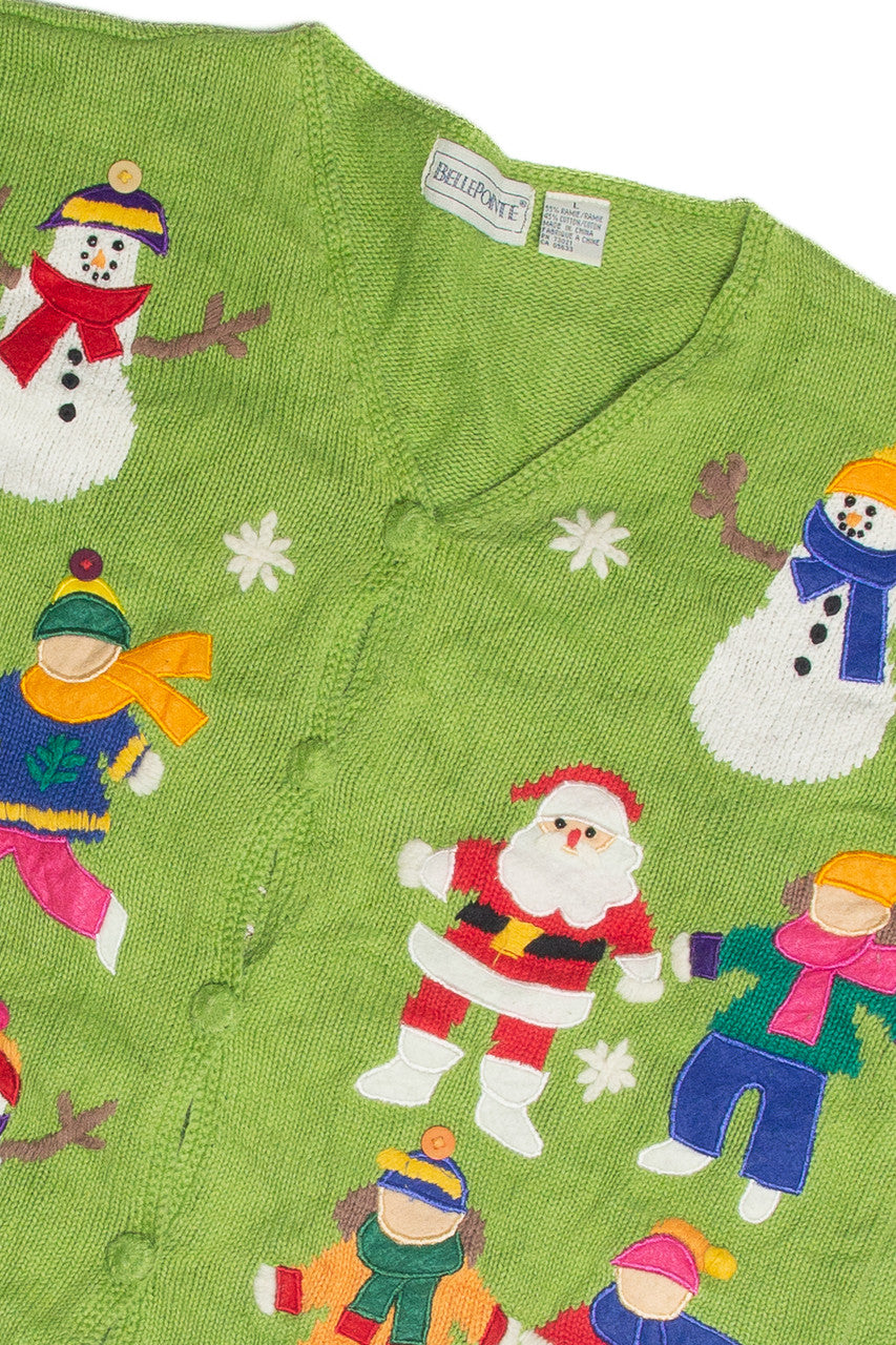 Vintage Green Ugly Christmas Cardigan 59835