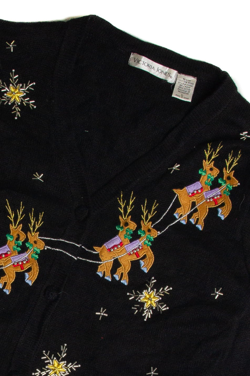 Vintage Black Ugly Christmas Cardigan 59639