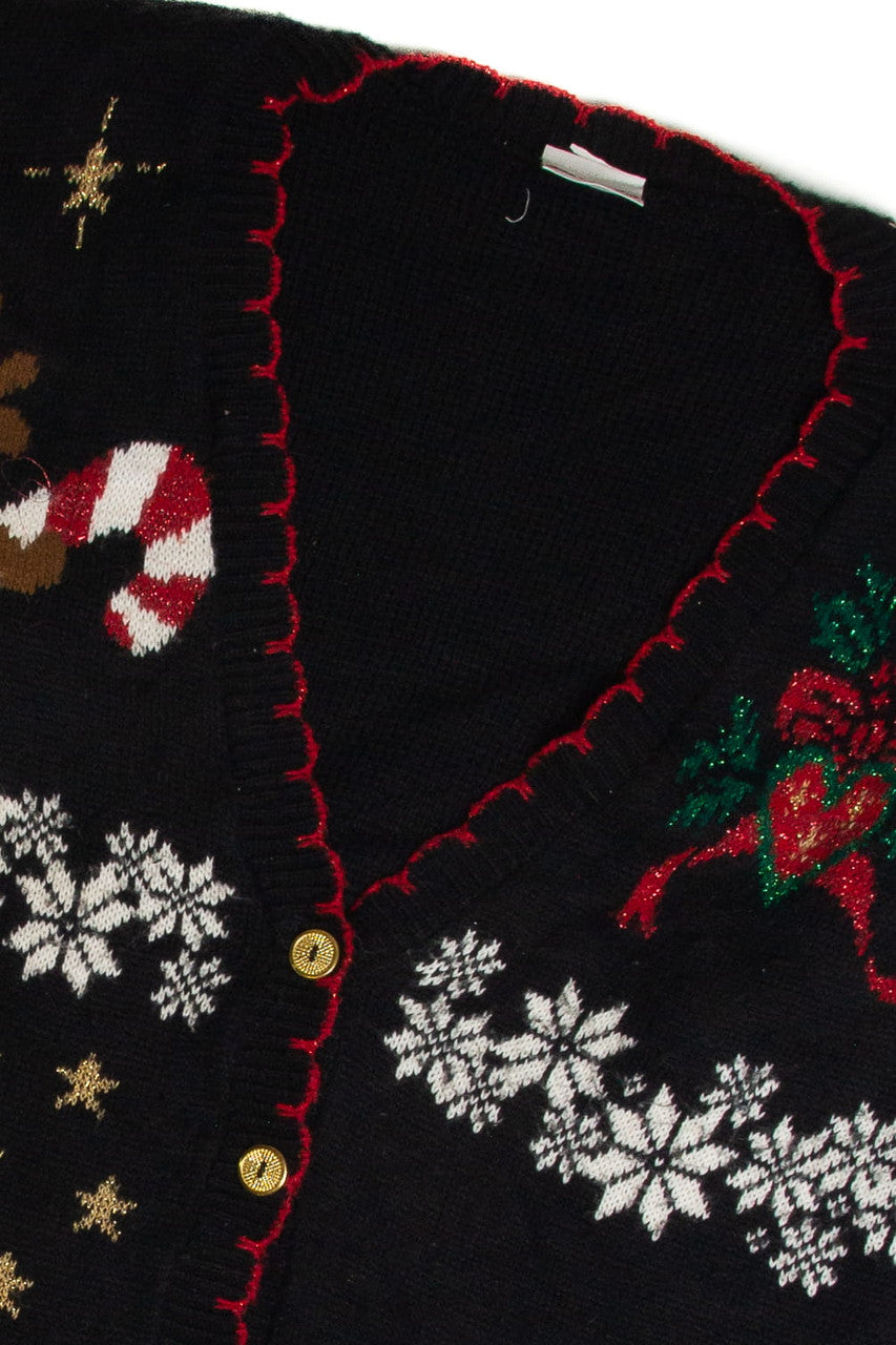 Vintage Black Ugly Christmas Cardigan 59680