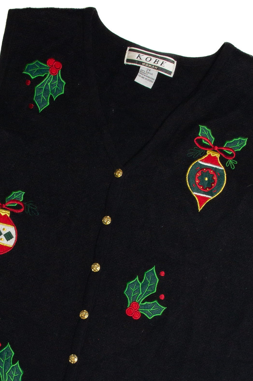 Vintage Black Ugly Christmas Vest 62626