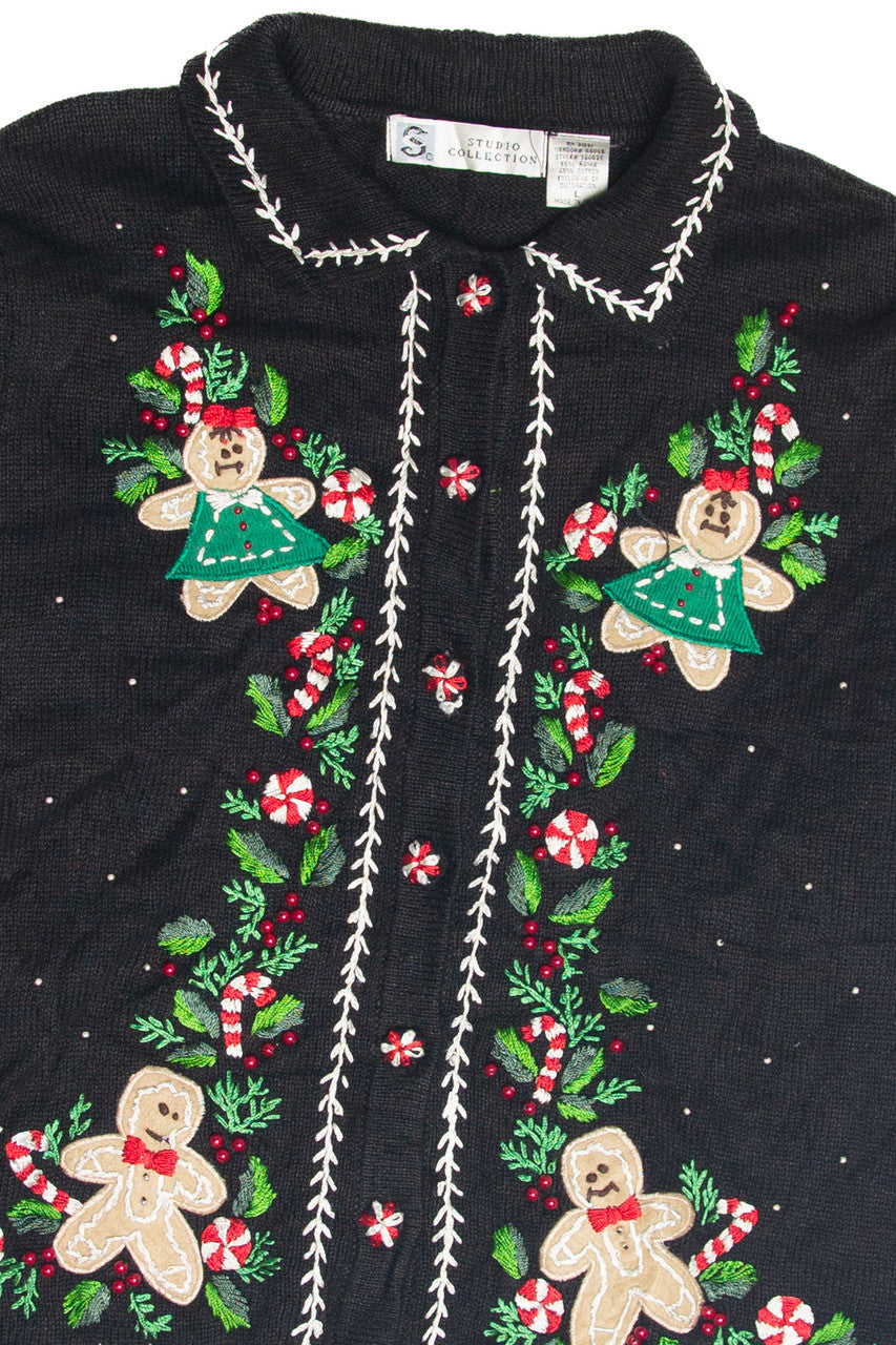 Vintage Black Ugly Christmas Cardigan 63163