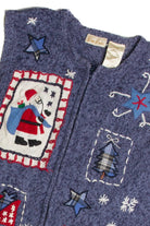 Vintage Blue Ugly Christmas Vest 62304