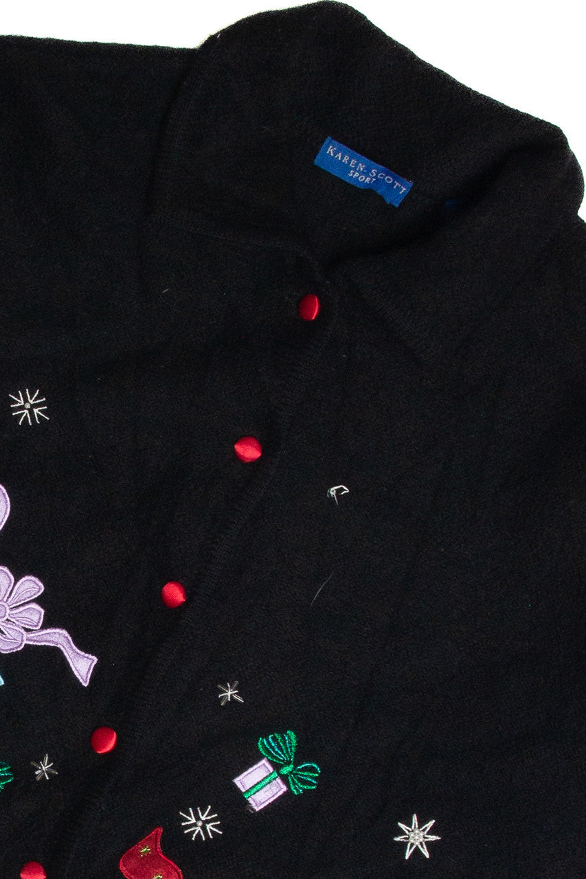 Vintage Black Ugly Christmas Cardigan 60884