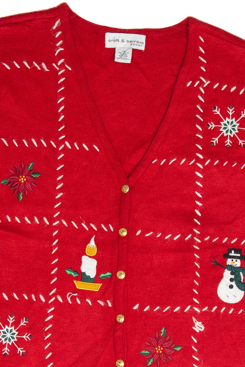Vintage Red Ugly Christmas Vest 62965